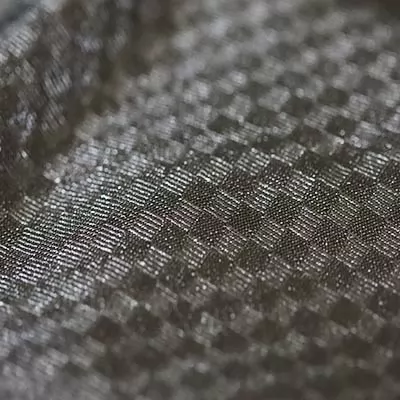 Silver Plaid Conductive Fabric